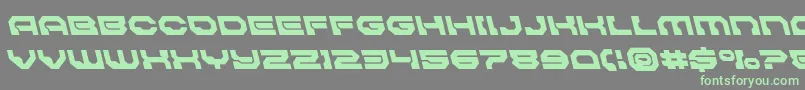 Pulsarclasssolidleft Font – Green Fonts on Gray Background
