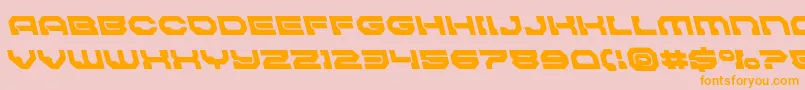 Pulsarclasssolidleft Font – Orange Fonts on Pink Background