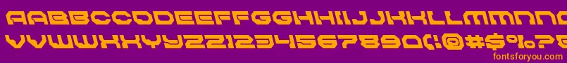 Pulsarclasssolidleft Font – Orange Fonts on Purple Background