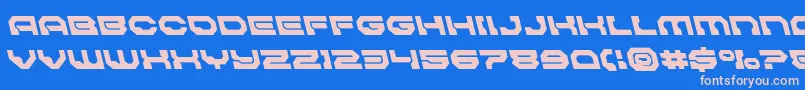 Pulsarclasssolidleft Font – Pink Fonts on Blue Background