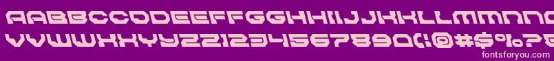 Pulsarclasssolidleft Font – Pink Fonts on Purple Background
