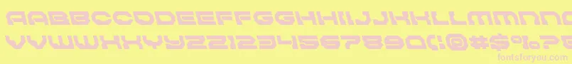 Pulsarclasssolidleft Font – Pink Fonts on Yellow Background