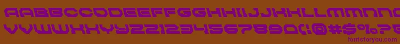 Pulsarclasssolidleft Font – Purple Fonts on Brown Background