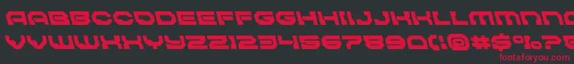Pulsarclasssolidleft Font – Red Fonts on Black Background