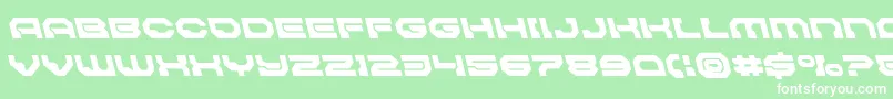 Pulsarclasssolidleft Font – White Fonts on Green Background