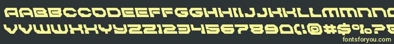 Pulsarclasssolidleft Font – Yellow Fonts on Black Background
