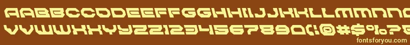 Pulsarclasssolidleft Font – Yellow Fonts on Brown Background