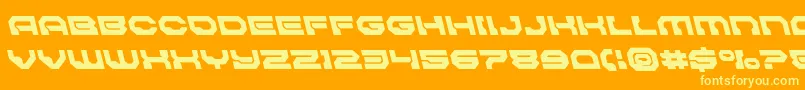 Pulsarclasssolidleft Font – Yellow Fonts on Orange Background