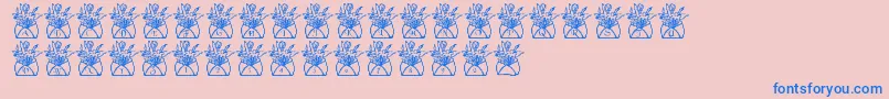 LmsLetterToMomPart1 Font – Blue Fonts on Pink Background