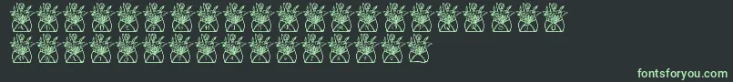 Czcionka LmsLetterToMomPart1 – zielone czcionki na czarnym tle