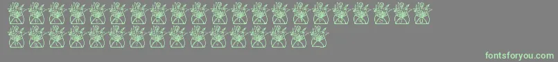Czcionka LmsLetterToMomPart1 – zielone czcionki na szarym tle