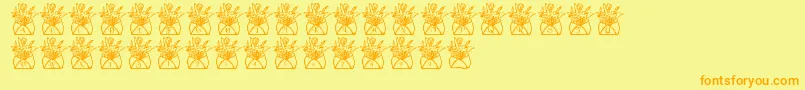 LmsLetterToMomPart1 Font – Orange Fonts on Yellow Background