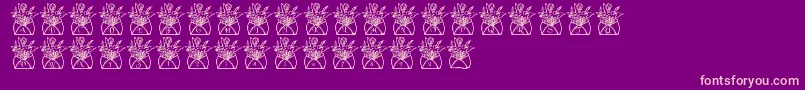 LmsLetterToMomPart1 Font – Pink Fonts on Purple Background
