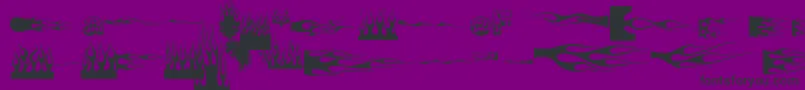 JFlames Font – Black Fonts on Purple Background