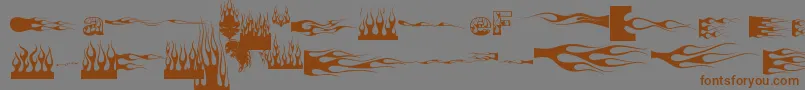 JFlames Font – Brown Fonts on Gray Background