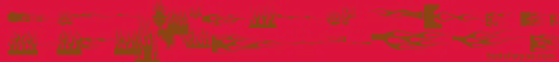JFlames Font – Brown Fonts on Red Background