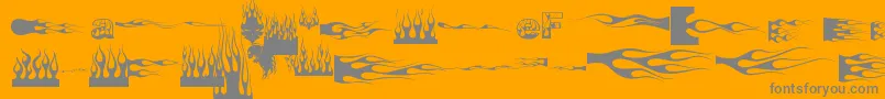 Police JFlames – polices grises sur fond orange