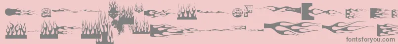 Czcionka JFlames – szare czcionki na różowym tle