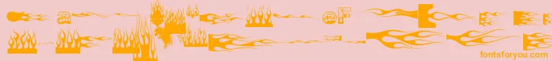 JFlames Font – Orange Fonts on Pink Background