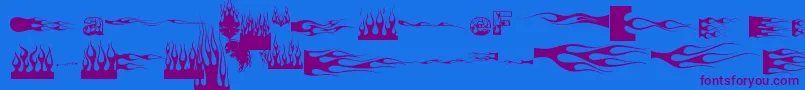 JFlames Font – Purple Fonts on Blue Background
