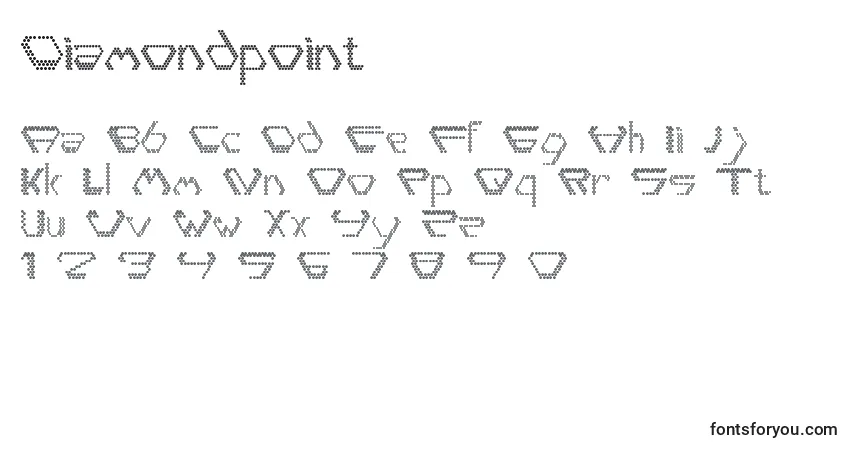 Police Diamondpoint - Alphabet, Chiffres, Caractères Spéciaux