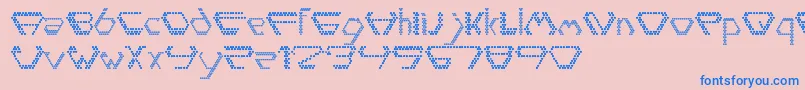 Diamondpoint Font – Blue Fonts on Pink Background