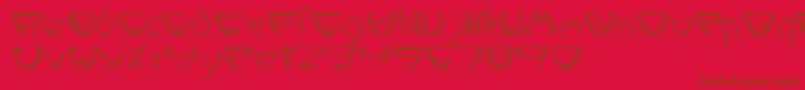 フォントDiamondpoint – 赤い背景に茶色の文字