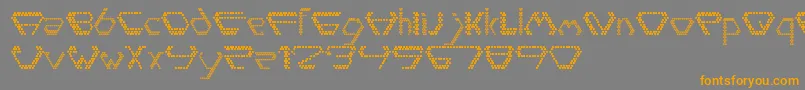 Diamondpoint Font – Orange Fonts on Gray Background