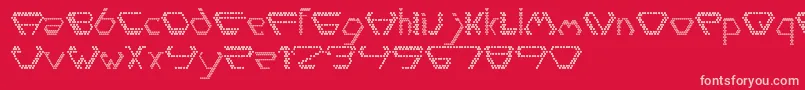 Diamondpoint Font – Pink Fonts on Red Background