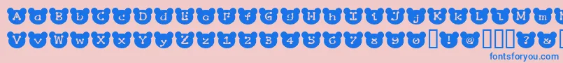 Puchan Font – Blue Fonts on Pink Background