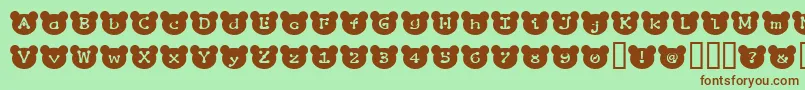 Puchan Font – Brown Fonts on Green Background