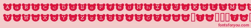 Puchan Font – Red Fonts on Pink Background