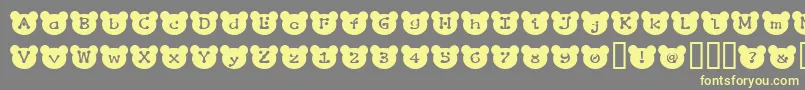 Puchan Font – Yellow Fonts on Gray Background