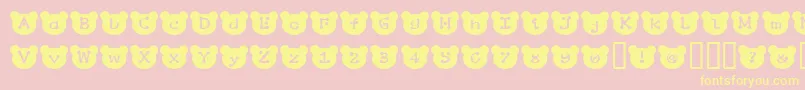 Puchan Font – Yellow Fonts on Pink Background