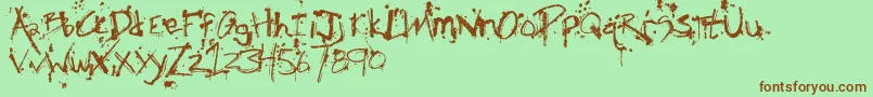 fuente FhObscene – Fuentes Marrones Sobre Fondo Verde