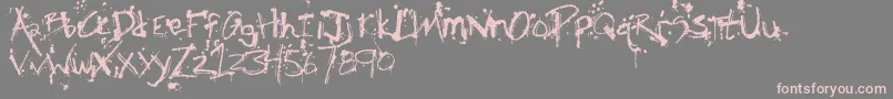 FhObscene-Schriftart – Rosa Schriften auf grauem Hintergrund
