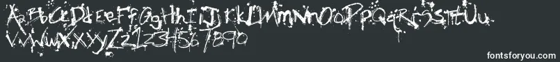 FhObscene Font – White Fonts on Black Background