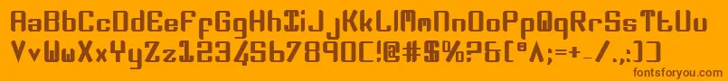 ZeeLanceBold Font – Brown Fonts on Orange Background