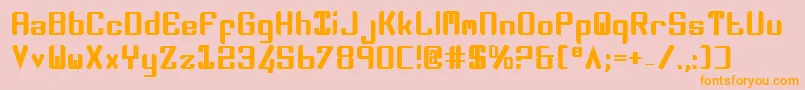 ZeeLanceBold Font – Orange Fonts on Pink Background