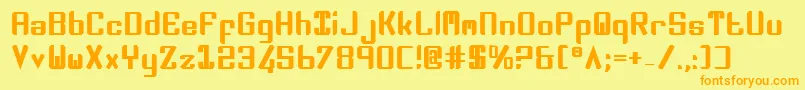 ZeeLanceBold Font – Orange Fonts on Yellow Background