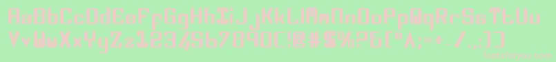 ZeeLanceBold Font – Pink Fonts on Green Background