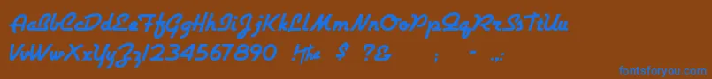 Airstrea Font – Blue Fonts on Brown Background