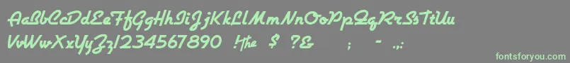 Airstrea Font – Green Fonts on Gray Background
