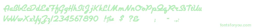 Airstrea Font – Green Fonts on White Background
