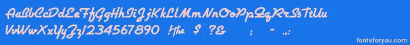 Airstrea Font – Pink Fonts on Blue Background