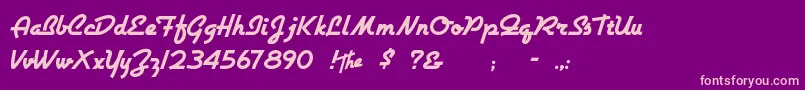 Airstrea Font – Pink Fonts on Purple Background