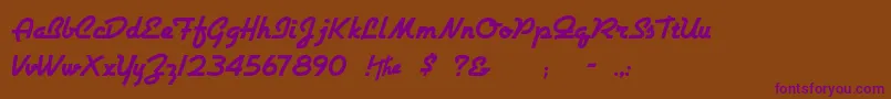 Airstrea Font – Purple Fonts on Brown Background