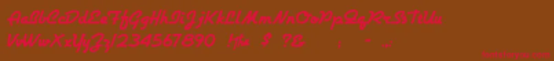 Airstrea Font – Red Fonts on Brown Background