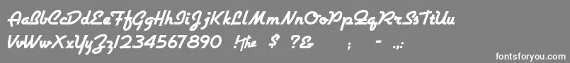Airstrea Font – White Fonts on Gray Background
