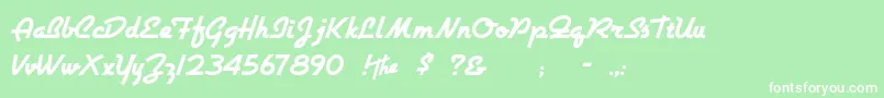 Airstrea Font – White Fonts on Green Background